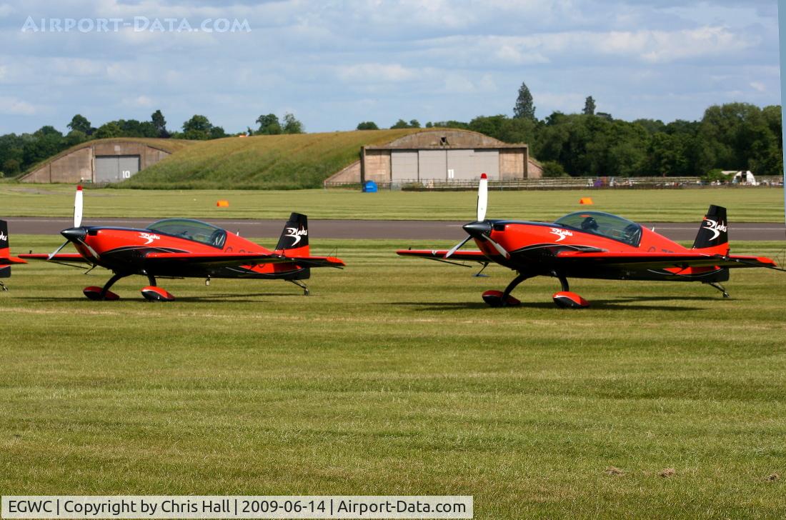 RAF Cosford Airport, Albrighton, England United Kingdom (EGWC) - The Blades aerobatic team at the Cosford Air Show