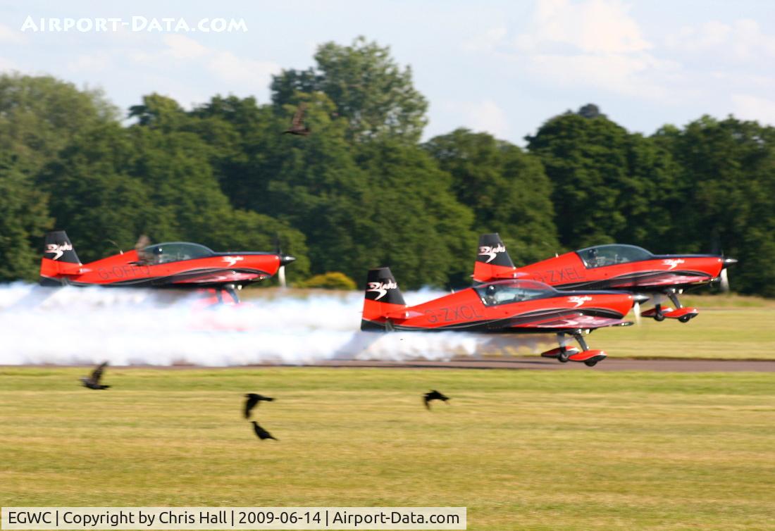 RAF Cosford Airport, Albrighton, England United Kingdom (EGWC) - The Blades aerobatic team at the Cosford Air Show