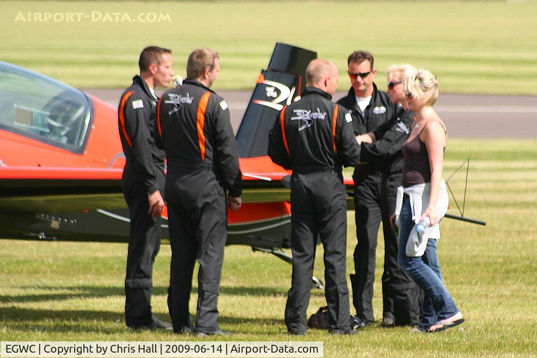 RAF Cosford Airport, Albrighton, England United Kingdom (EGWC) - The Blades aerobatic team at the Cosford Air Show