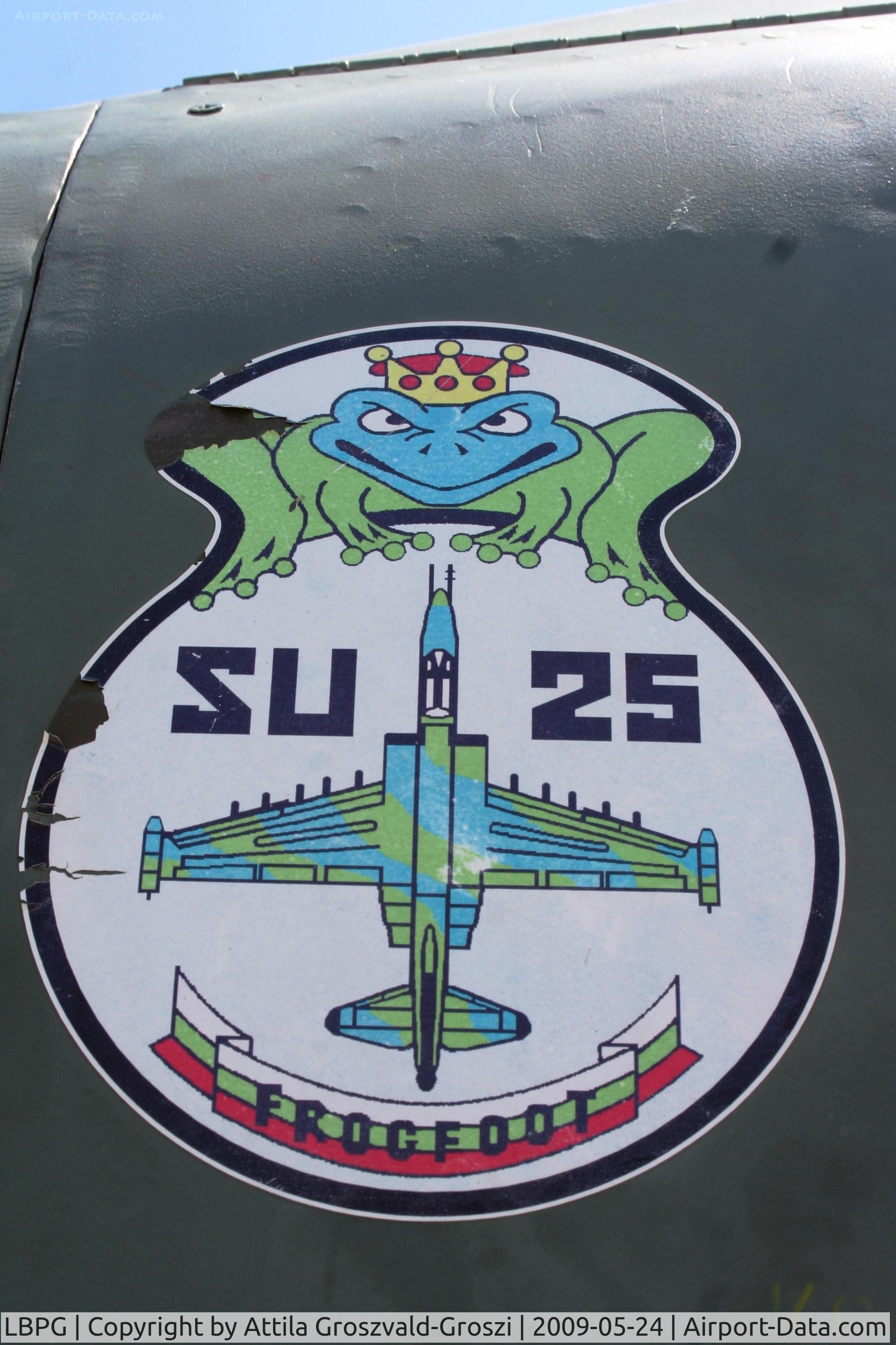 Graf Ignatievo Air Base (military) Airport, Graf Ignatievo / Plovdiv Bulgaria (LBPG) - BIAF 09 Bulgaria Plovdiv (Krumovo) LBPG Graf Ignatievo Military Air Base, Su-25 Frogfoot emblem.