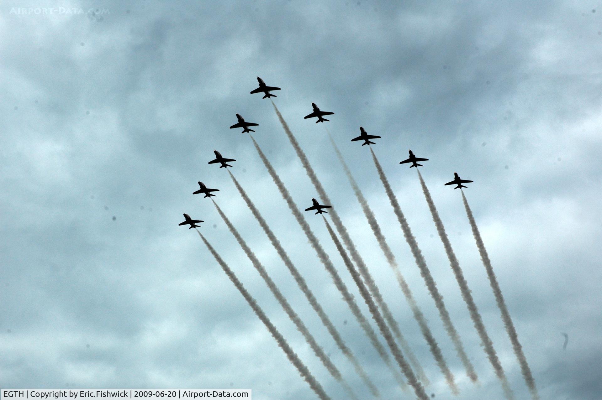 EGTH Airport - Red Arrows at Shuttleworth Collection Evening Air Display
