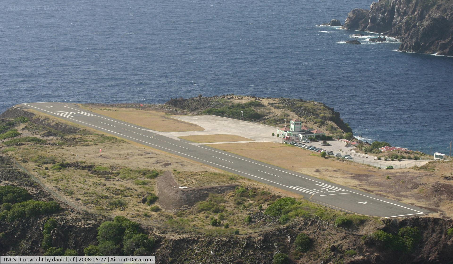 Juancho E. Yrausquin Airport, Saba Netherlands Antilles (TNCS) - A birds eye view