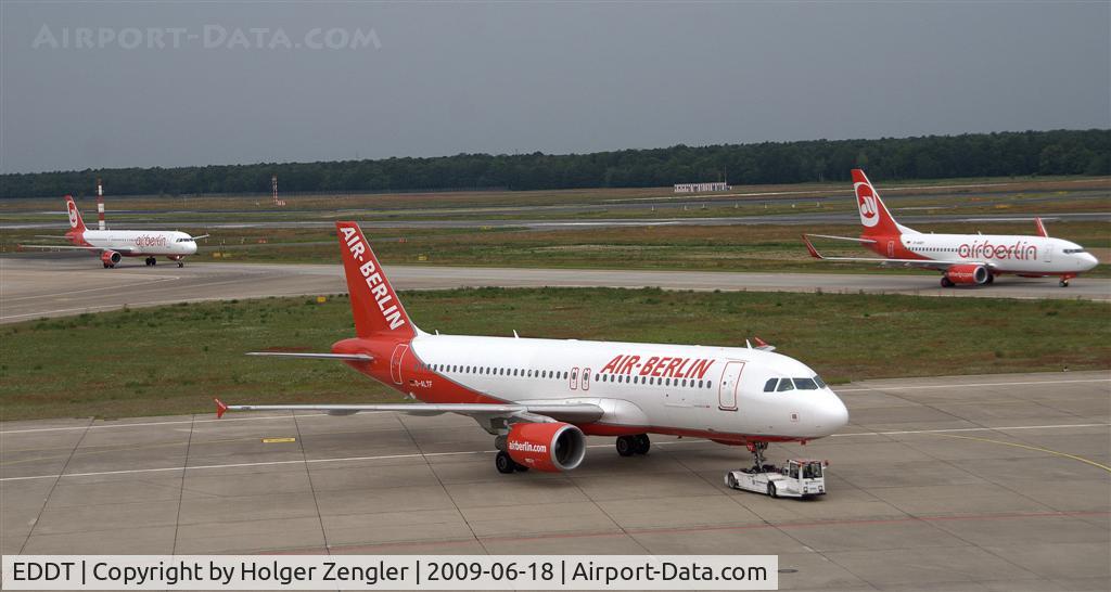 Tegel International Airport (closing in 2011), Berlin Germany (EDDT) - Not Spandau Ballett but a Tegel ballett performed by red and white airplanes of AIR BERLIN