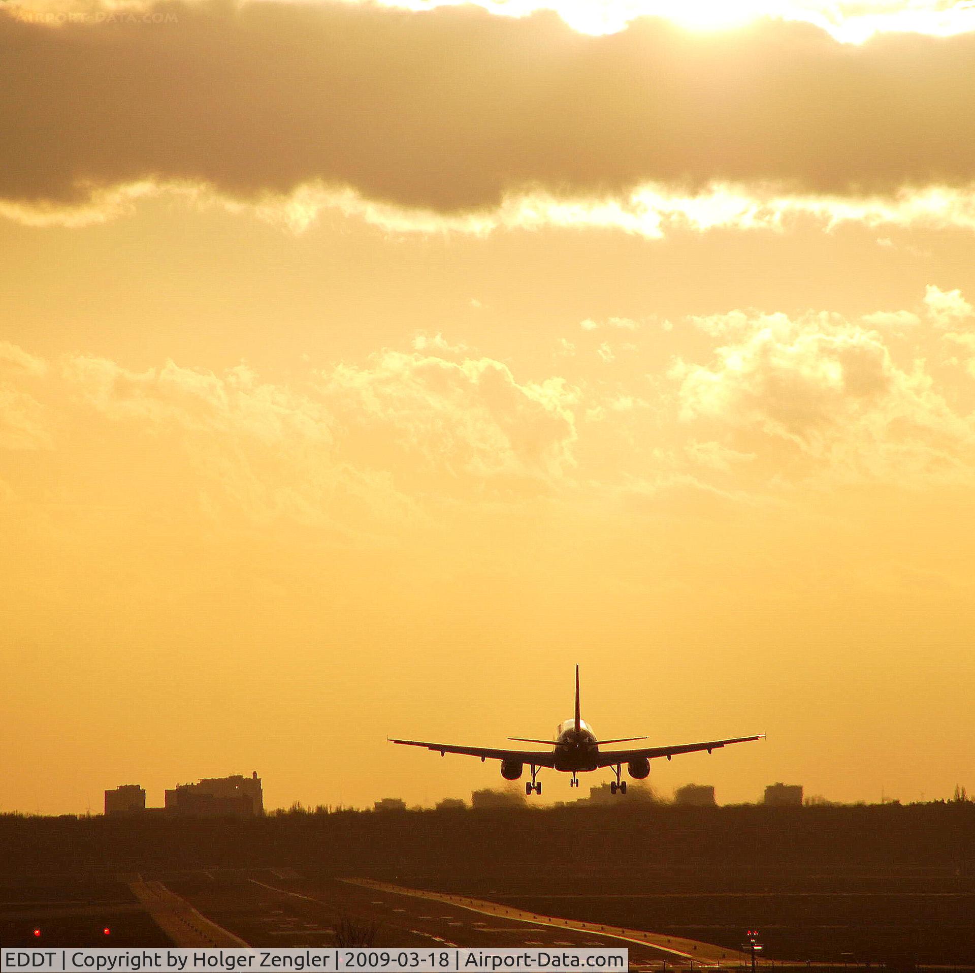 Tegel International Airport (closing in 2011), Berlin Germany (EDDT) - Touch down in dusty afternoon light