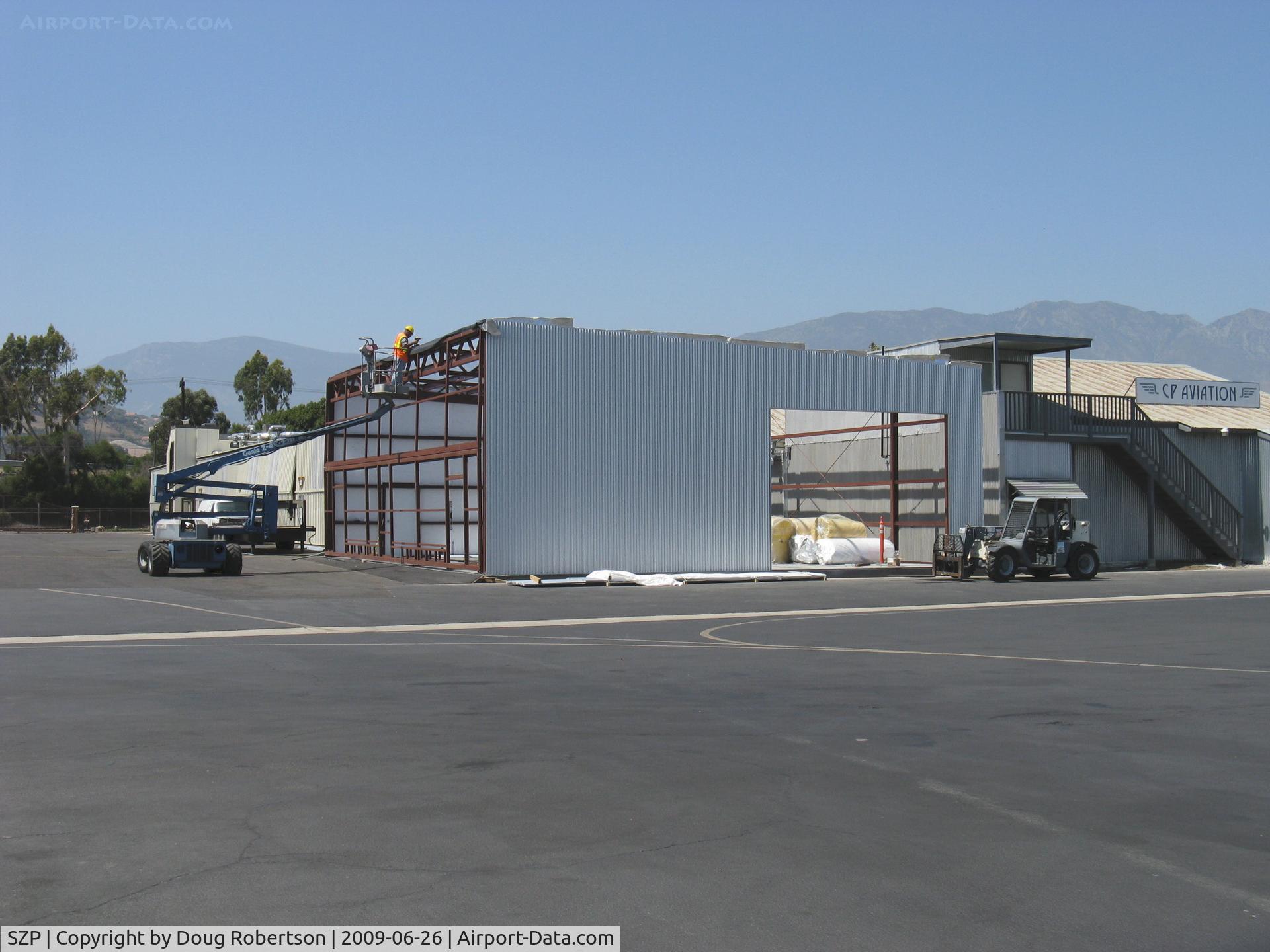 Santa Paula Airport (SZP) - New Hangar Under Construction.