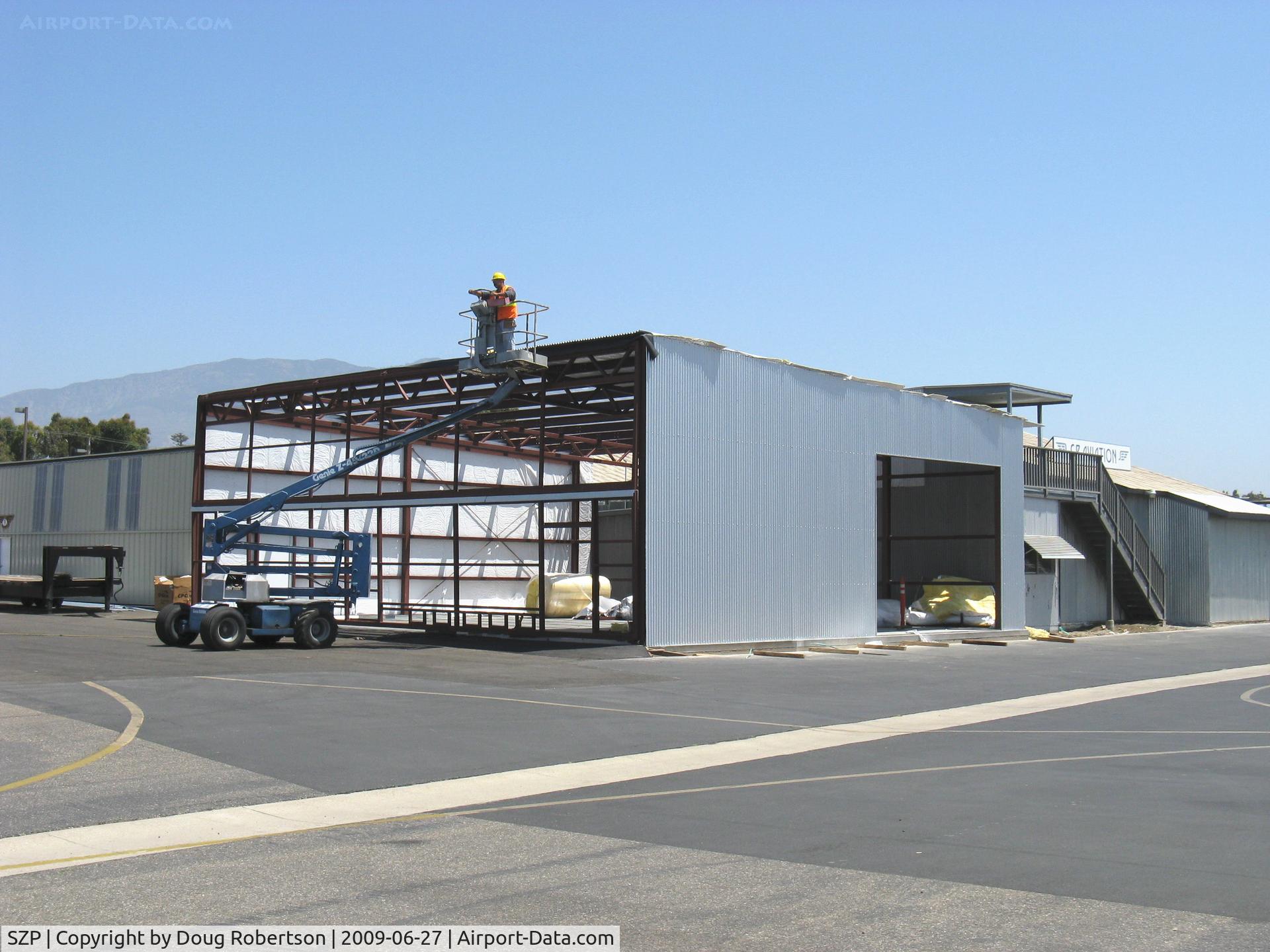 Santa Paula Airport (SZP) - New Hangar Under Construction.