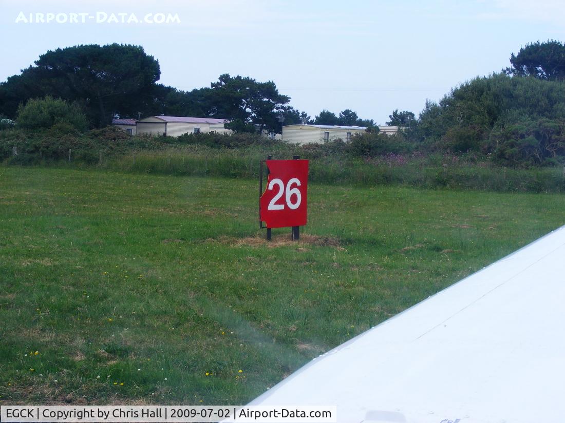 Caernarfon Airport, Caernarfon, Wales United Kingdom (EGCK) - on hold for R/W 26 at Caernarfon