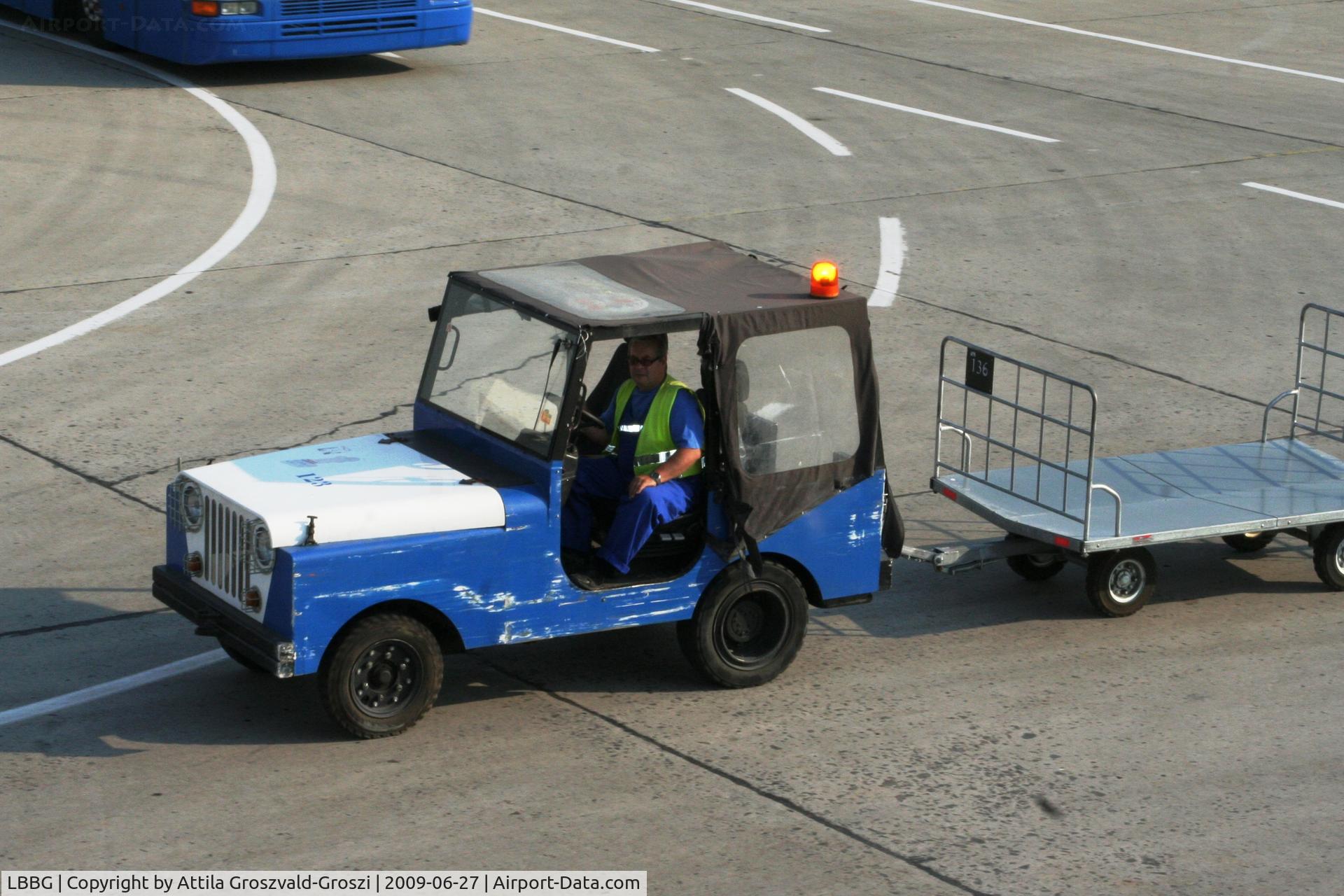 Burgas International Airport (Sarafovo Airport), Burgas Bulgaria (LBBG) - Baggage car Burgas-Sarafovo International Airport