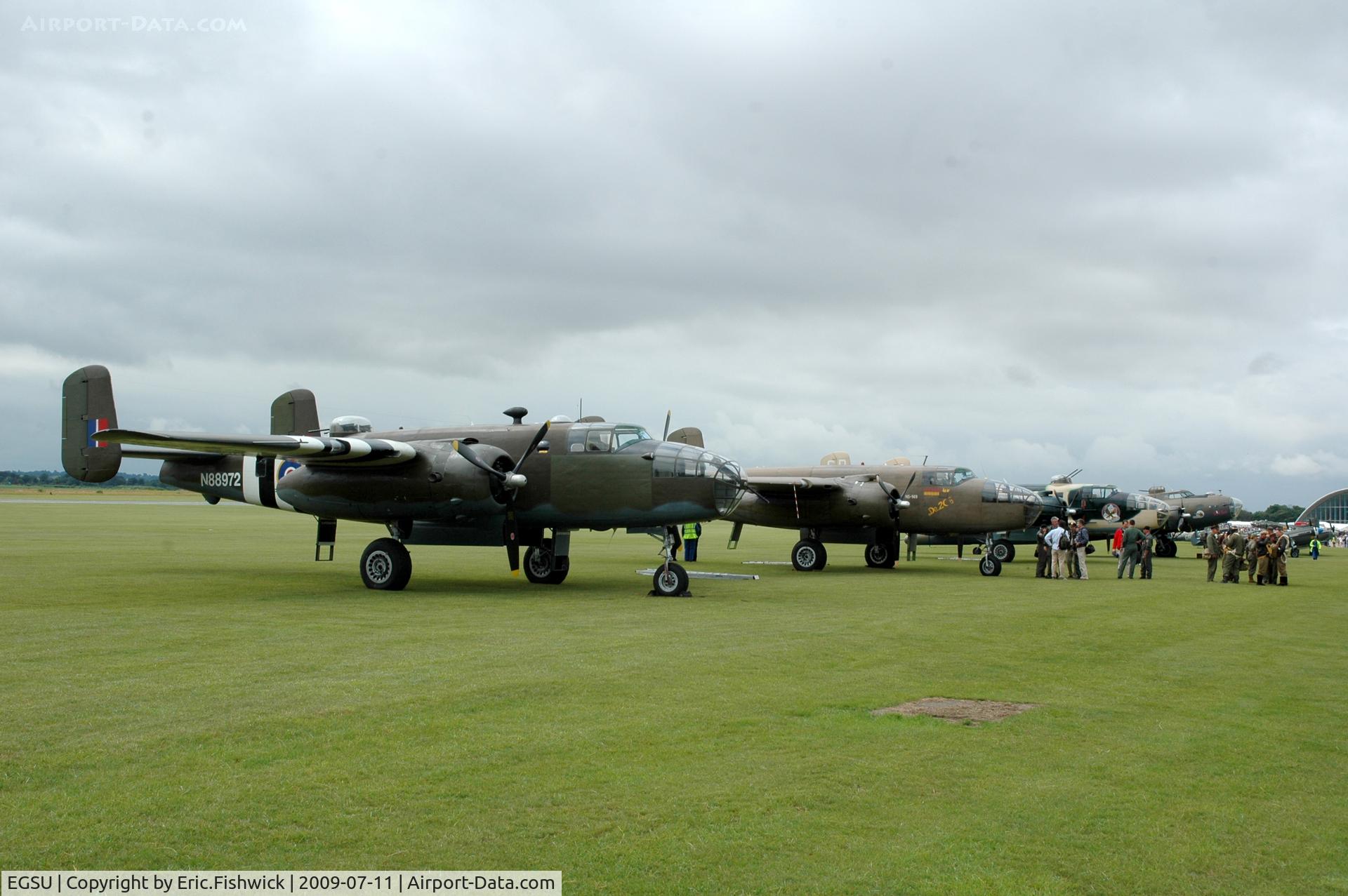 Duxford Airport, Cambridge, England United Kingdom (EGSU) - The North American B-25 Mitchells at Flying Legends Air Show July 09