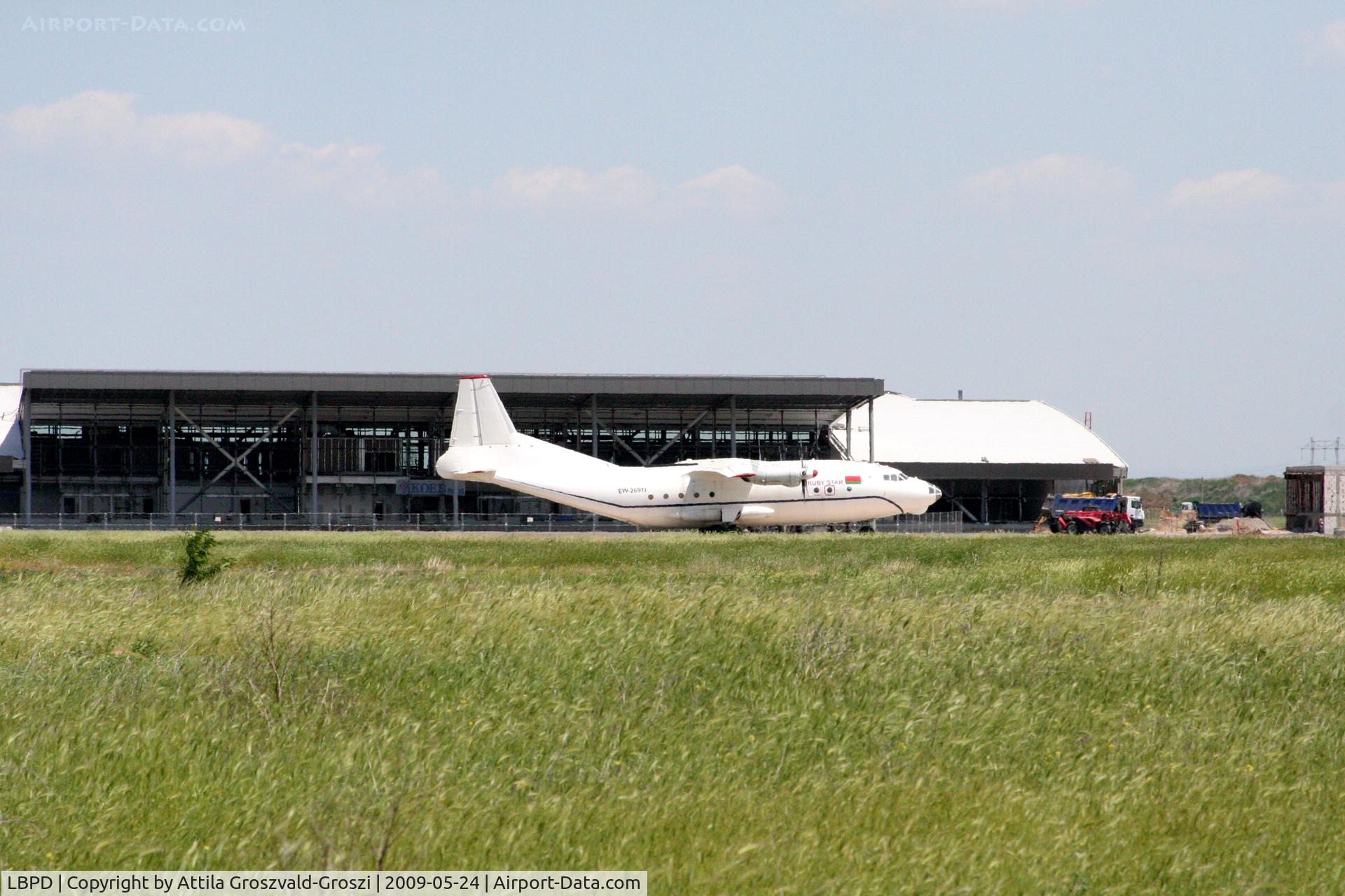 Plovdiv International Airport, Plovdiv Bulgaria (LBPD) - Plovdiv-Krumovo International Airport - LBPD - Before the building of the terminal under construction, the EW-269TI register Antonov An-12BP