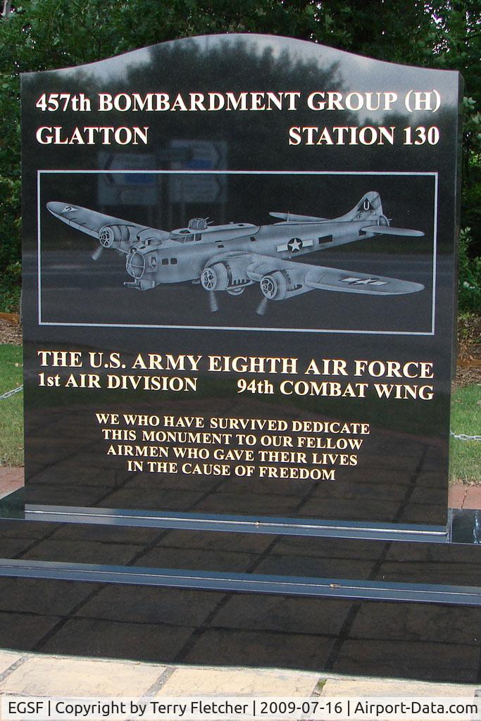 Peterborough Business Airport, Peterborough, England United Kingdom (EGSF) - The current Peterborough Conington airfield is on a site  that  was originally built as RAF Glatton in 1942-3 by the 809th United States Army Corps of Engineers and housed B-17 Flying Fortress bombers of the 457th Bomb Group