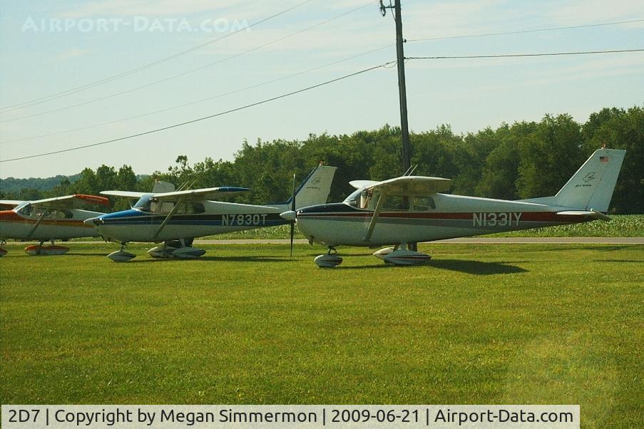 Beach City Airport (2D7) - Three vintage Cessna's at the Father's Day fly-in.