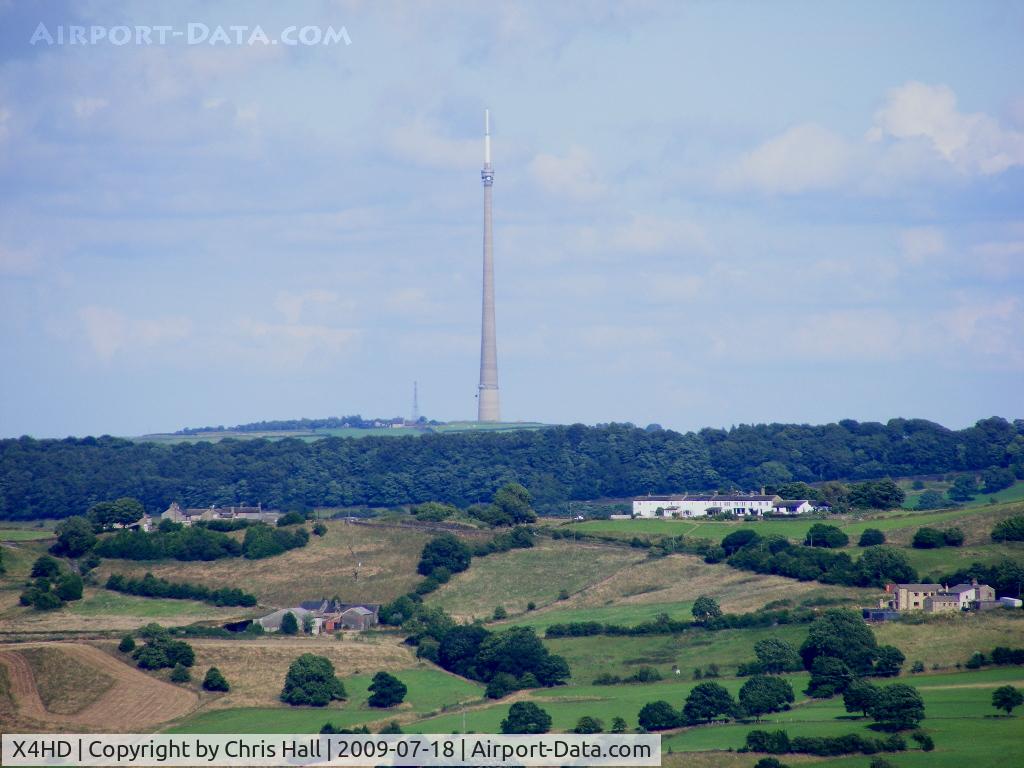 X4HD Airport - View of Emley Moor Mast from Crosland Moor Airfield