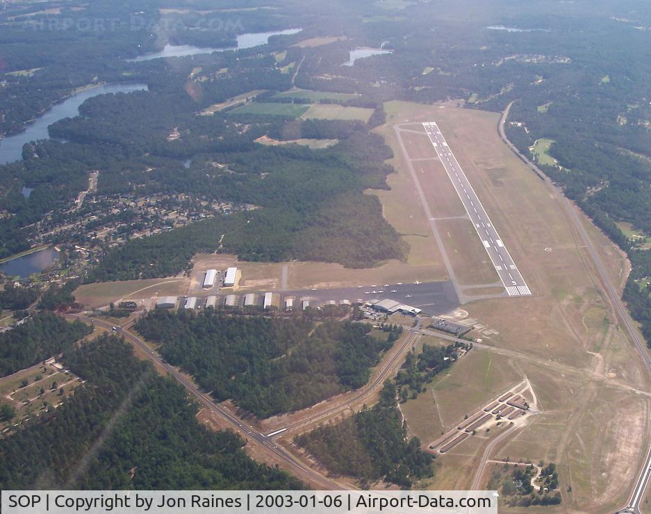 Moore County Airport (SOP) - Moore County Airport from the south
