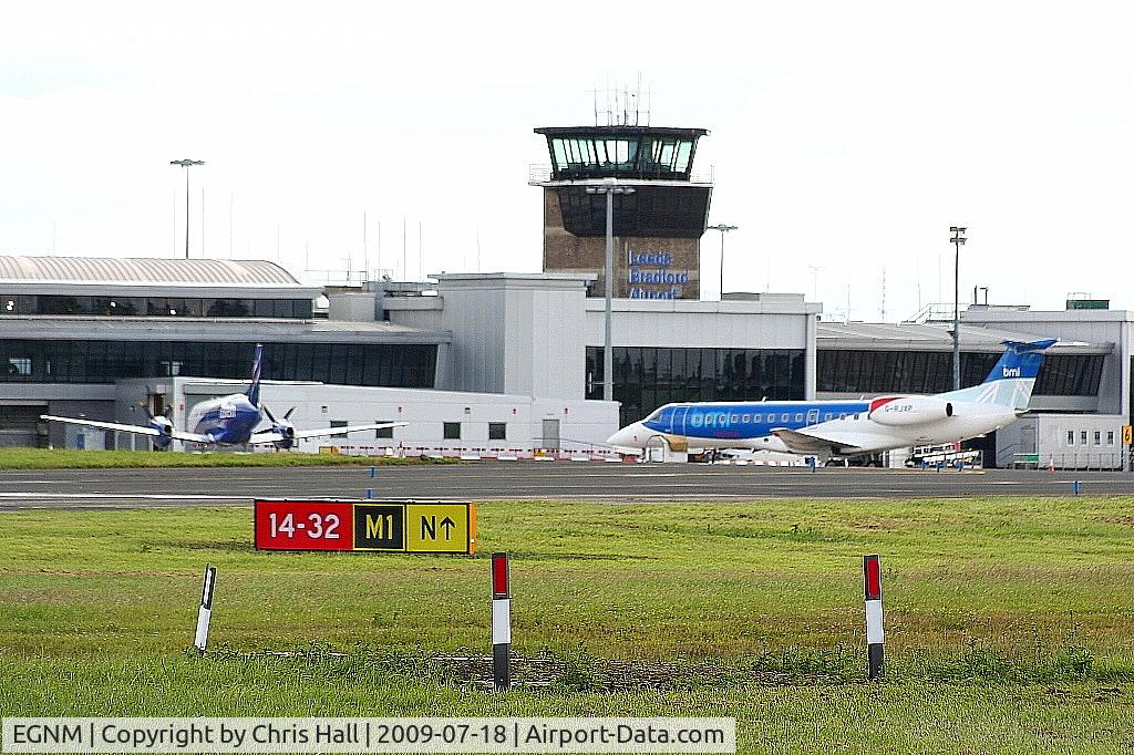 Leeds Bradford International Airport, West Yorkshire, England United Kingdom (EGNM) - Leeds Bradford Airport tower and terminal