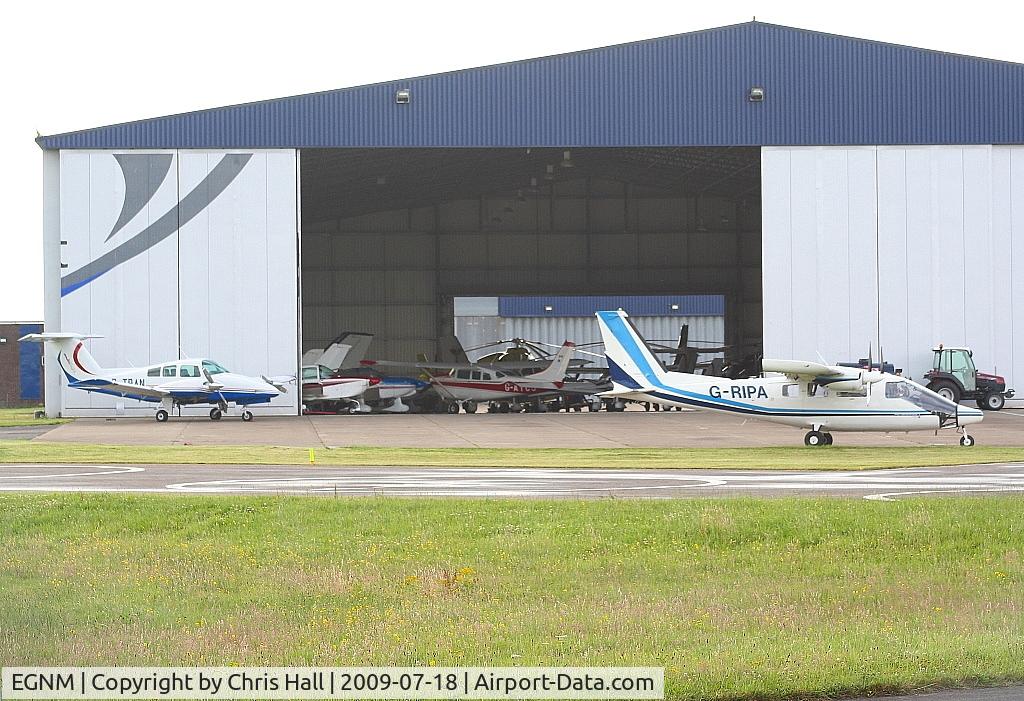 Leeds Bradford International Airport, West Yorkshire, England United Kingdom (EGNM) - GA hangar at Leeds Bradford Airport