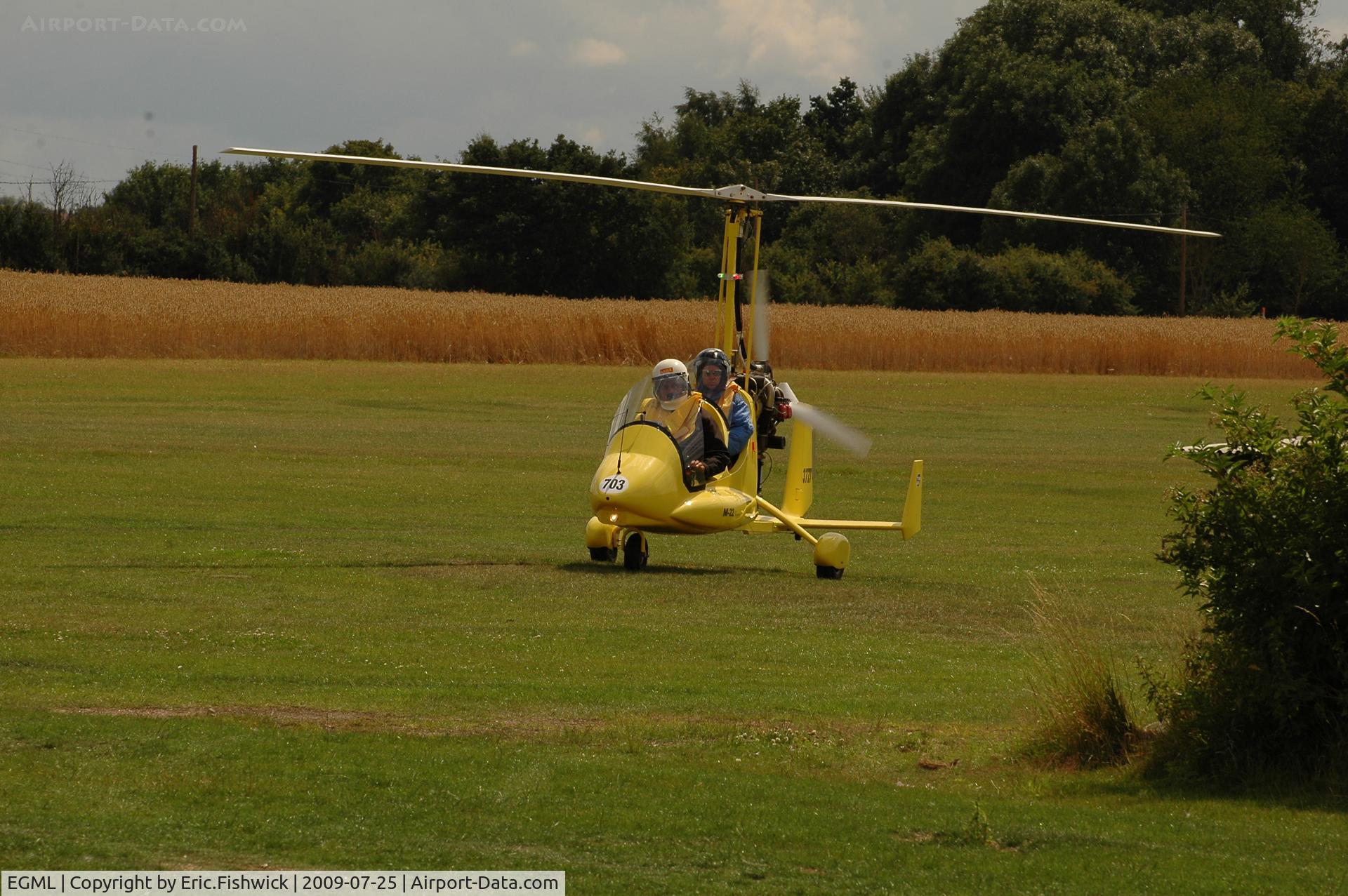Damyns Hall Aerodrome Airport, Upminster, England United Kingdom (EGML) - Unidentified autogiro at Damys Hall Airfield - Tour de France ULM 2009 - Anniversaire Louis Bleriot