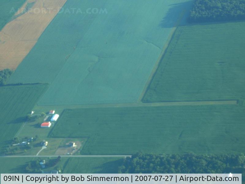Gordon Airport (09IN) - Looking north from 4500'
