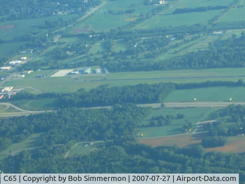 Plymouth Municipal Airport (C65) - Looking north from 4500'