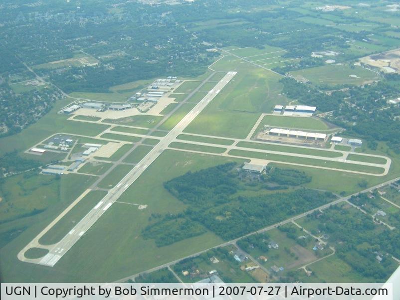Waukegan Regional Airport (UGN) - Looking south from 3500'
