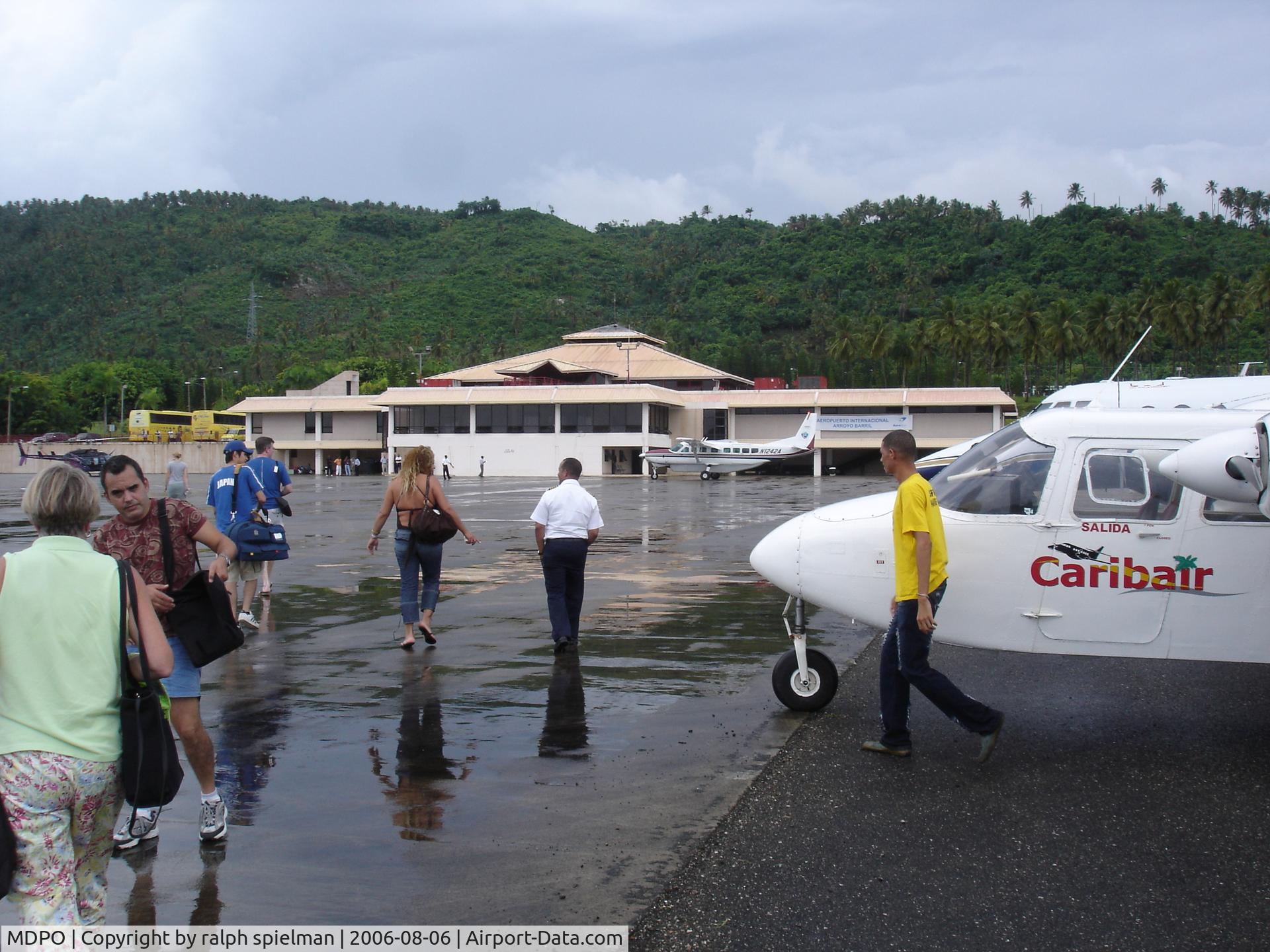 El Portillo Airport, Samaná Dominican Republic (MDPO) - View looking towards terminal