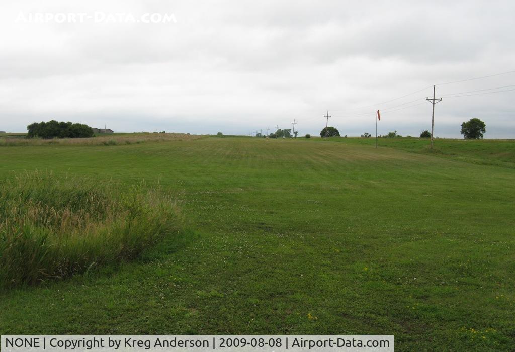 NONE Airport - The grass runway at a private strip just outside of Evansville, MN along County Road 82.