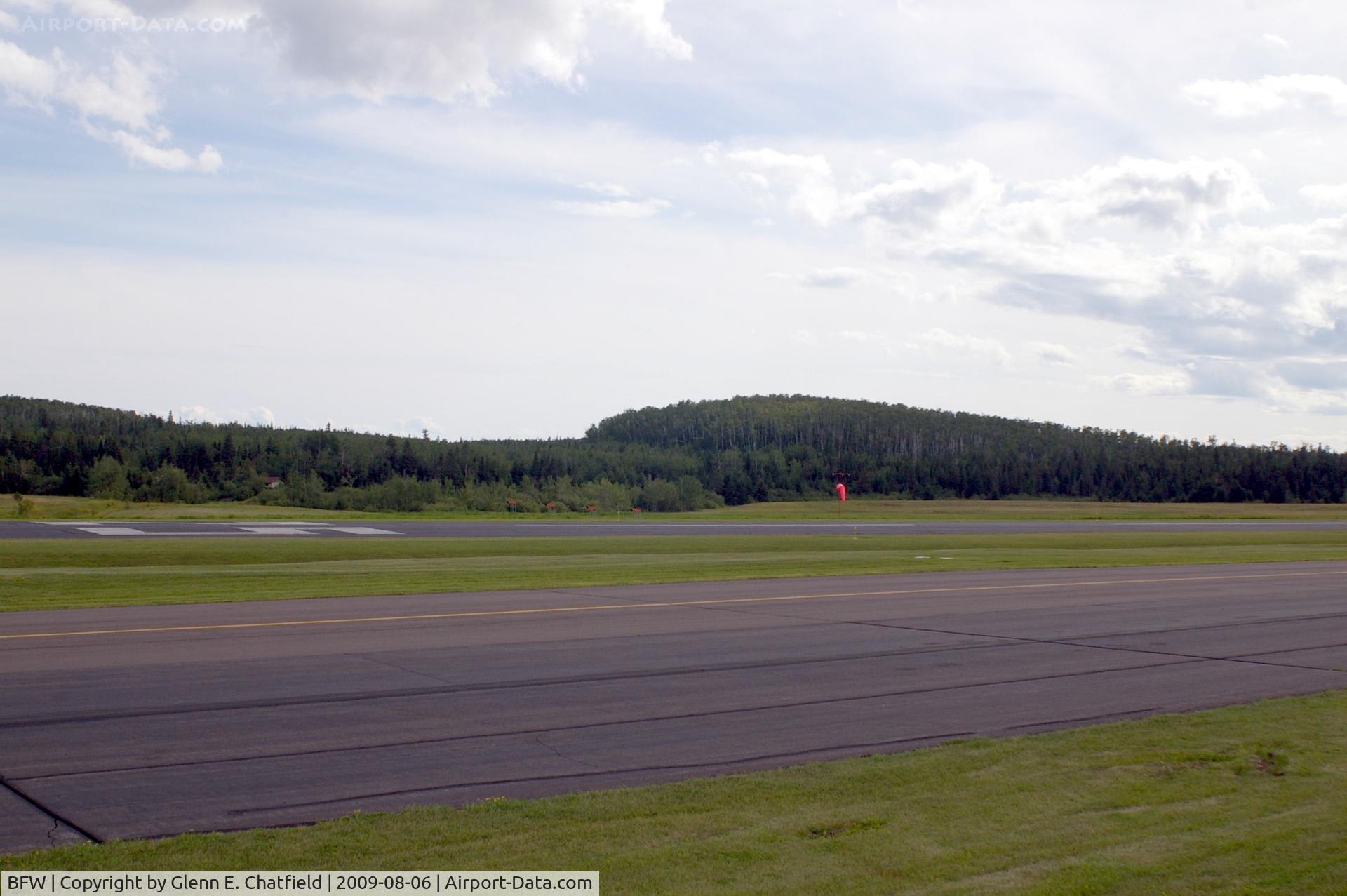 Silver Bay Municipal Airport (BFW) - Approach end of Runway 25