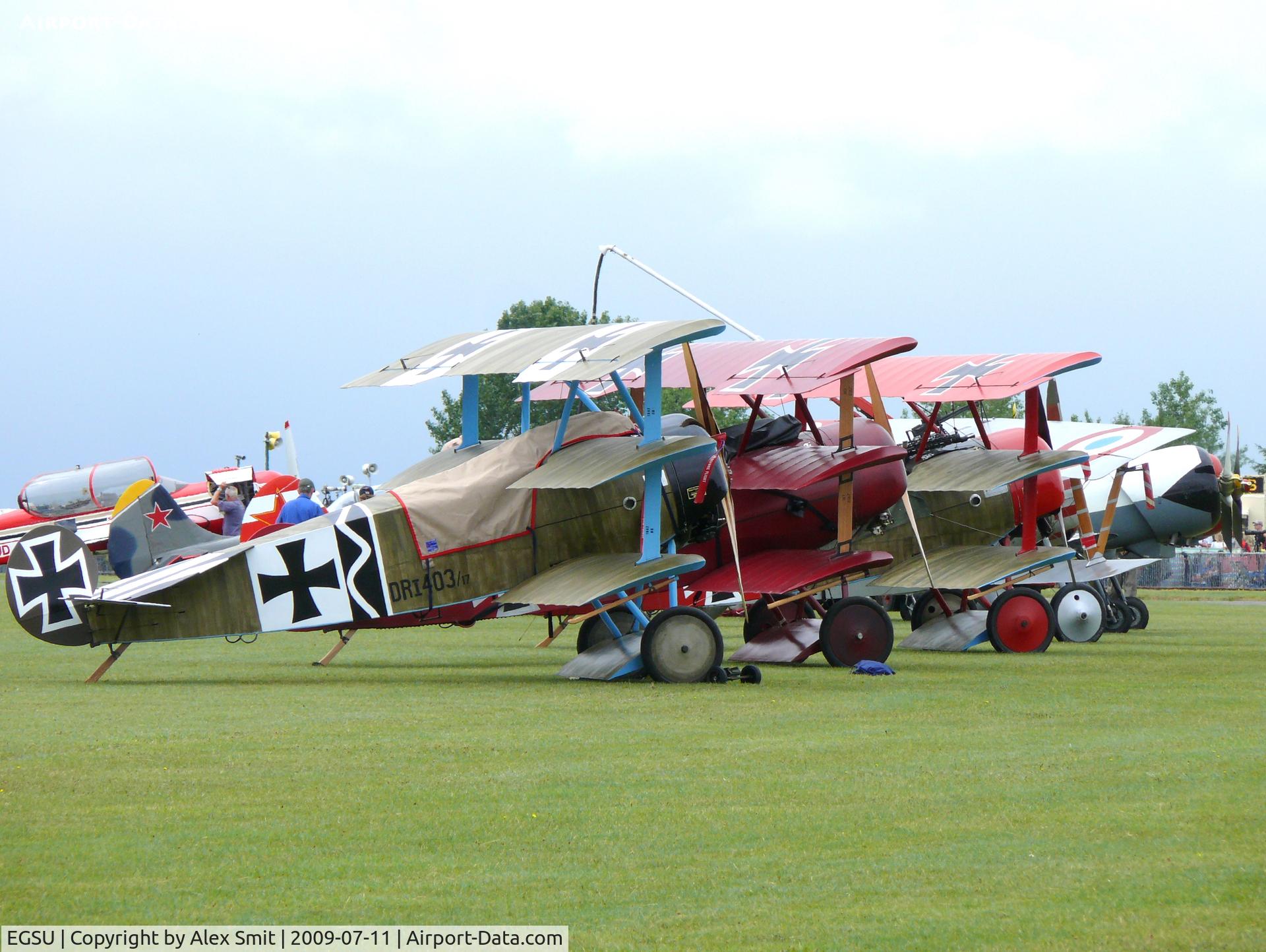 Duxford Airport, Cambridge, England United Kingdom (EGSU) - Nice line-up of oldtimers at the Legends 2009