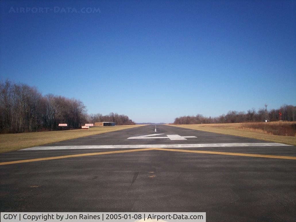 Grundy Municipal Airport (GDY) - looking down the runway at Grundy Airport