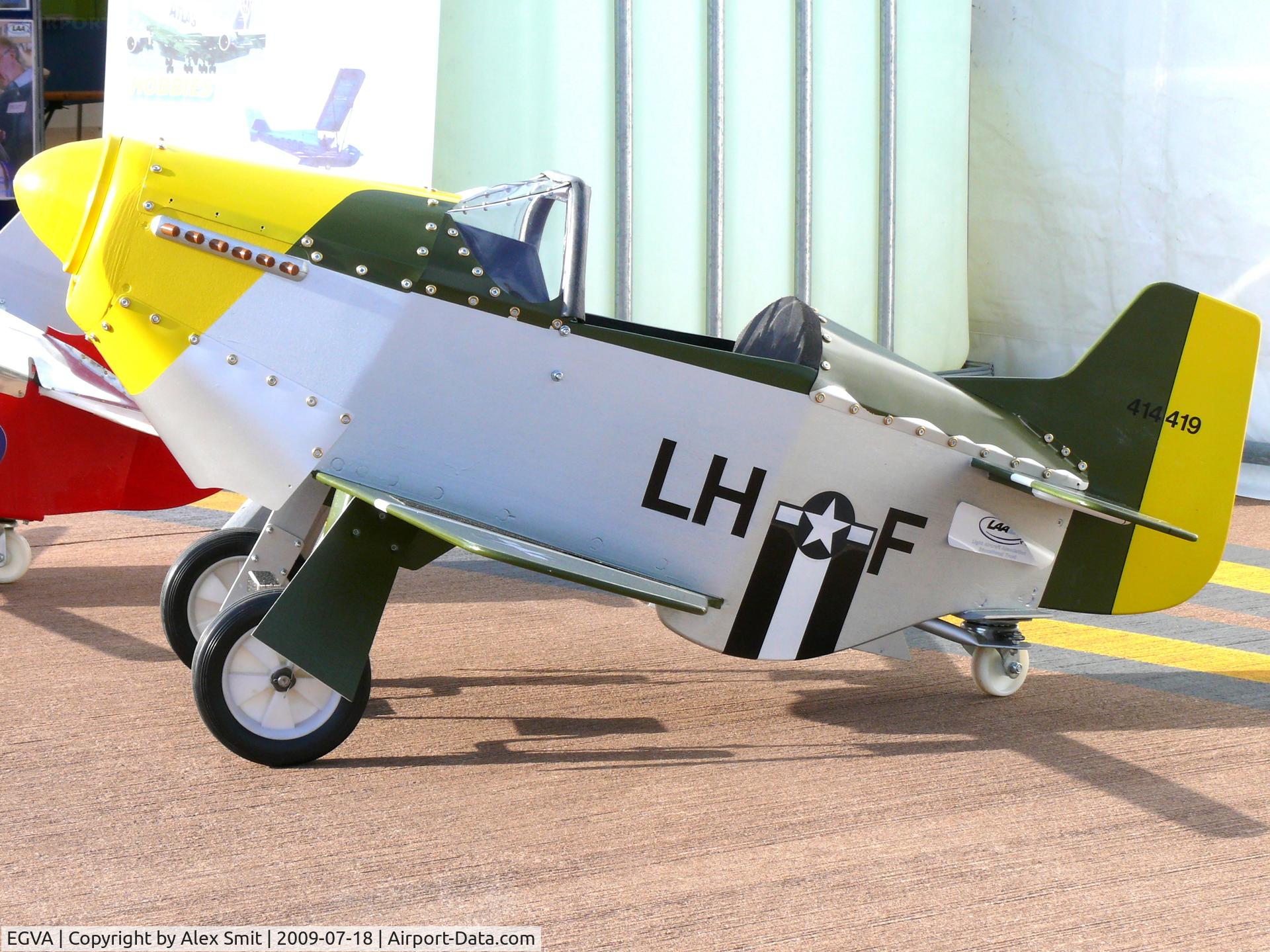 RAF Fairford Airport, Fairford, England United Kingdom (EGVA) - Right at the entrance we found this P-51 lookalike