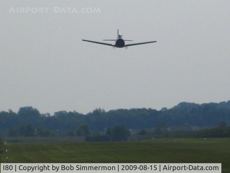 Noblesville Airport (I80) - T28 making a high speed pass during the EAA fly-in.