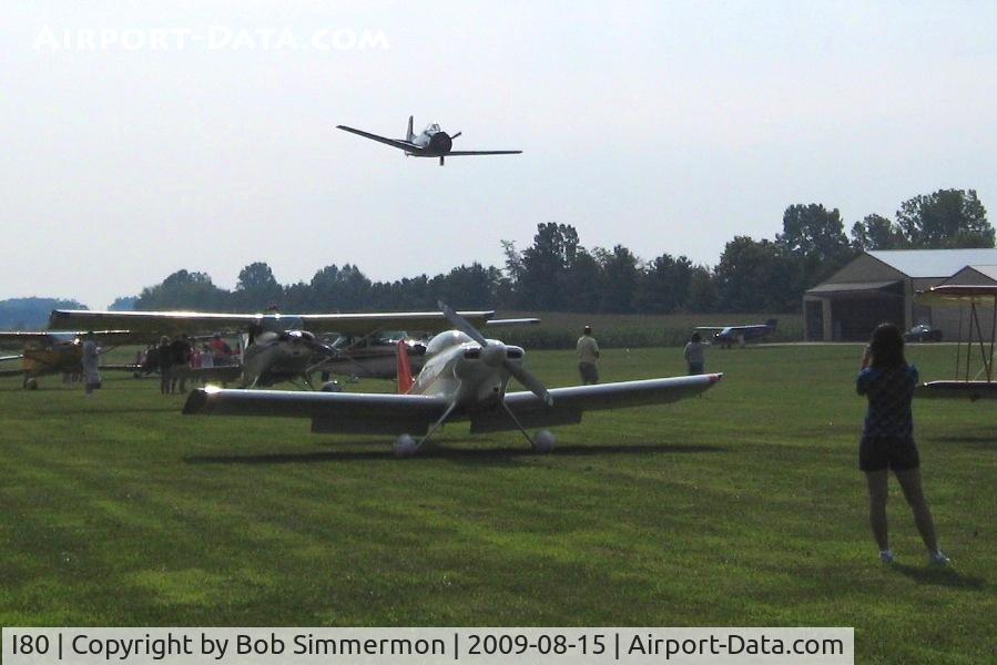 Noblesville Airport (I80) - T28 making a high speed pass during the EAA fly-in.