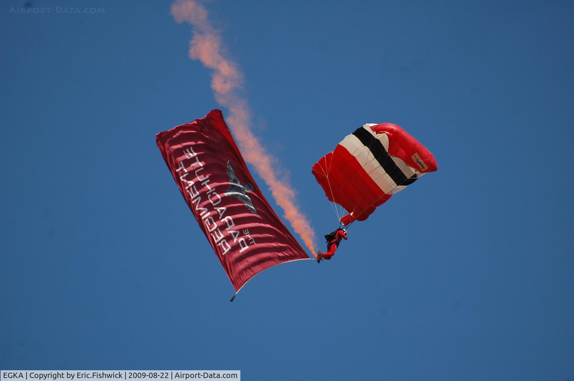 Shoreham Airport, Shoreham United Kingdom (EGKA) - The Parachute Regiment Red Devils at the superb RAFA Battle of Britain Airshow, Shoreham Airport, Aug 09