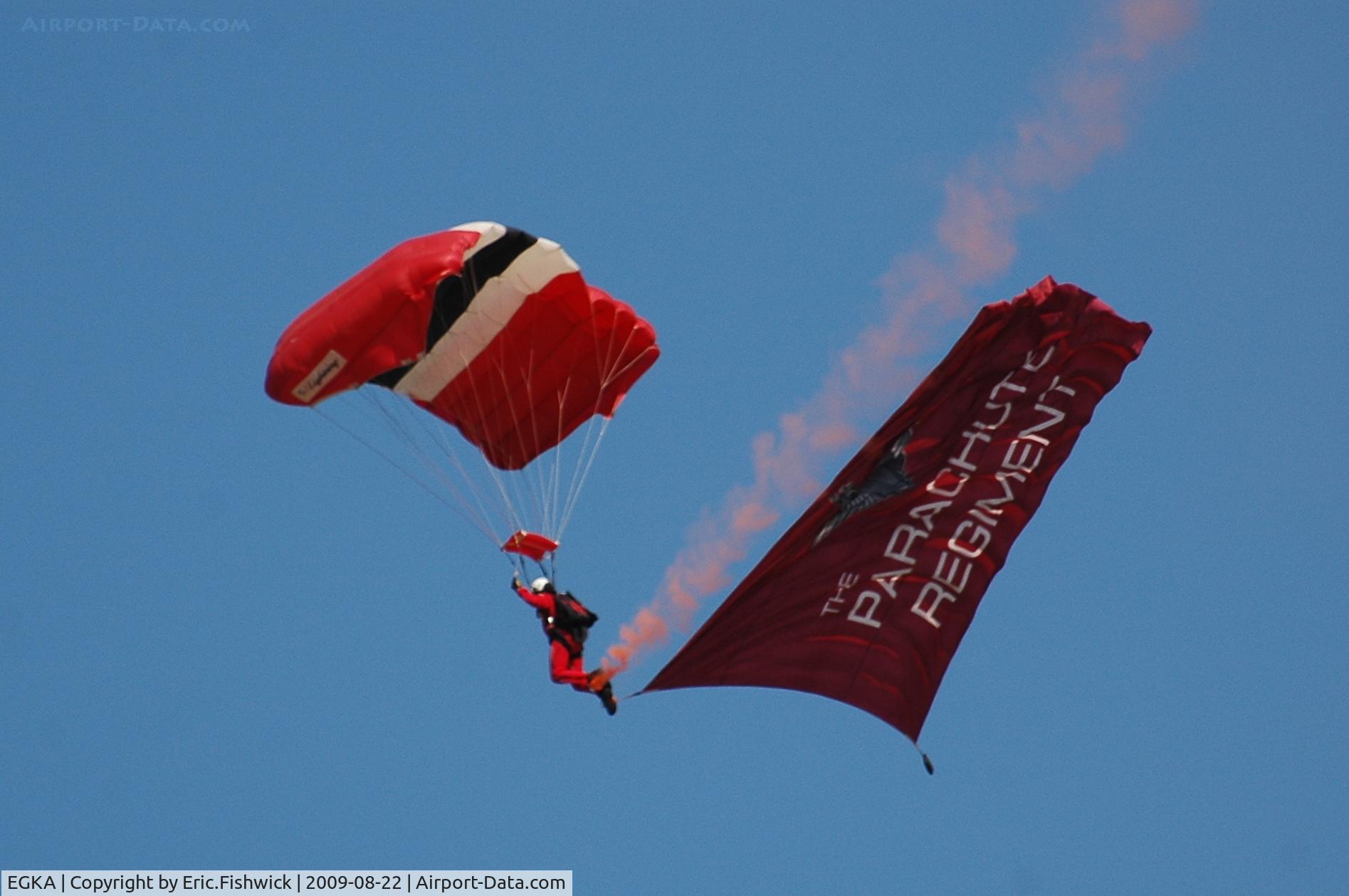 Shoreham Airport, Shoreham United Kingdom (EGKA) - The Parachute Regiment Red Devils at the superb RAFA Battle of Britain Airshow, Shoreham Airport, Aug 09