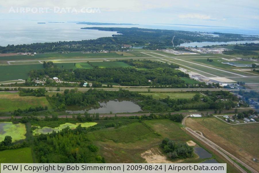 Carl R Keller Field Airport (PCW) - Looking NE, Put-In-Bay Island beyond