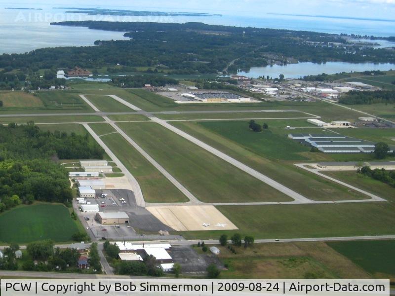 Carl R Keller Field Airport (PCW) - Looking NE down RWY 36, Put-In-Bay Island beyond