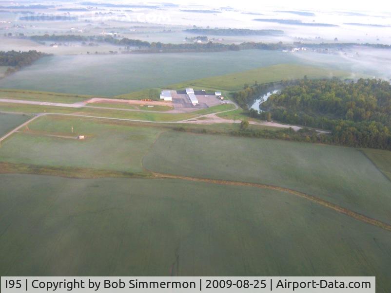 Hardin County Airport (I95) - Looking west at the new taxi project on a foggy morning