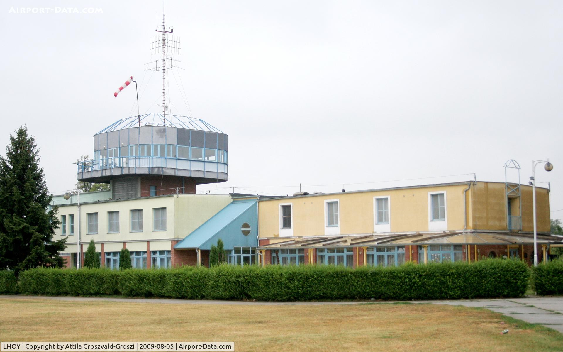 ?csény Airport, ?csény Hungary (LHOY) - Öcsény Airport - Receiving building and directing tower.