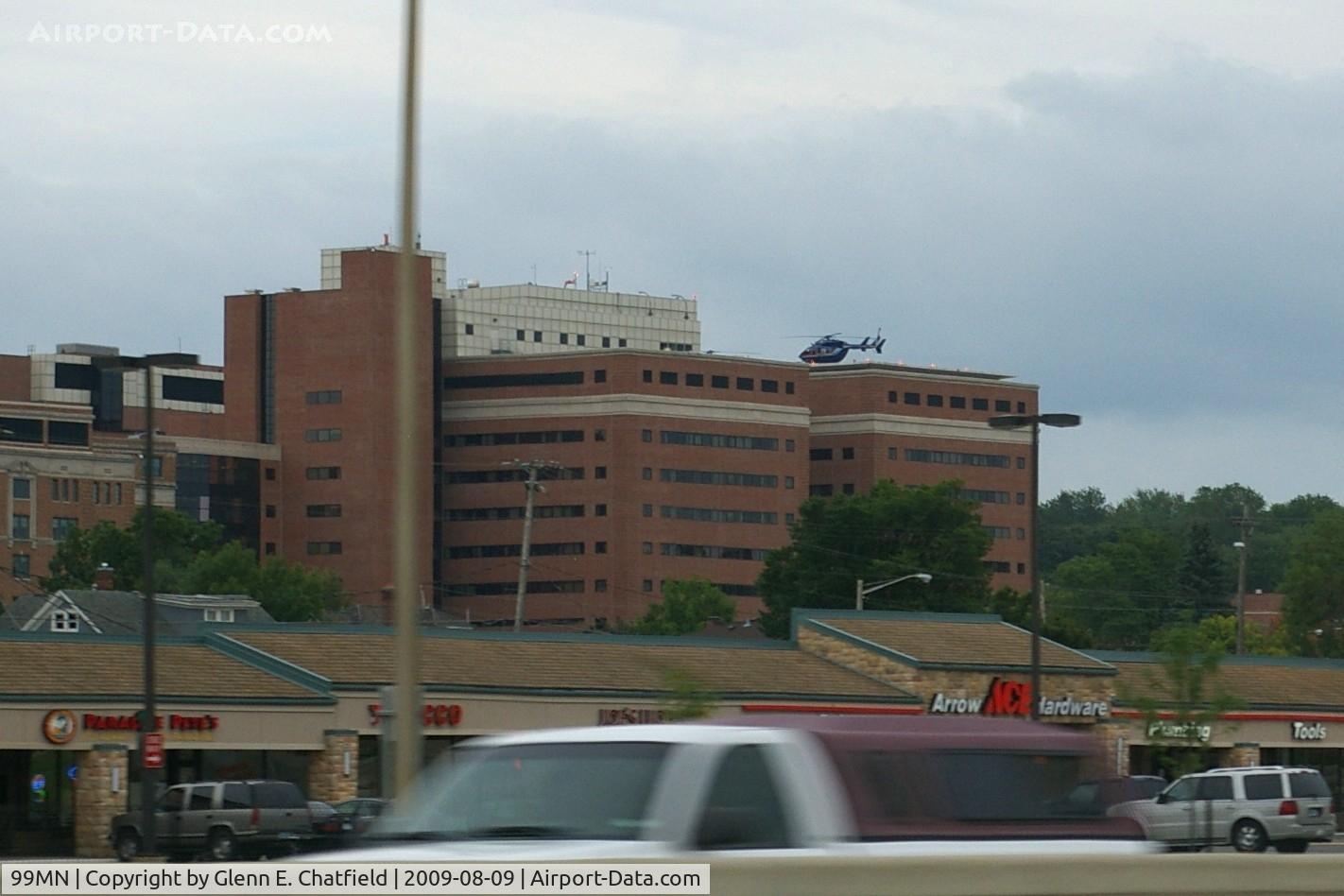 Mayo Clinic - Saint Marys Hospital Heliport (99MN) - Looking at St. Mary's while driving south on U.S. 52