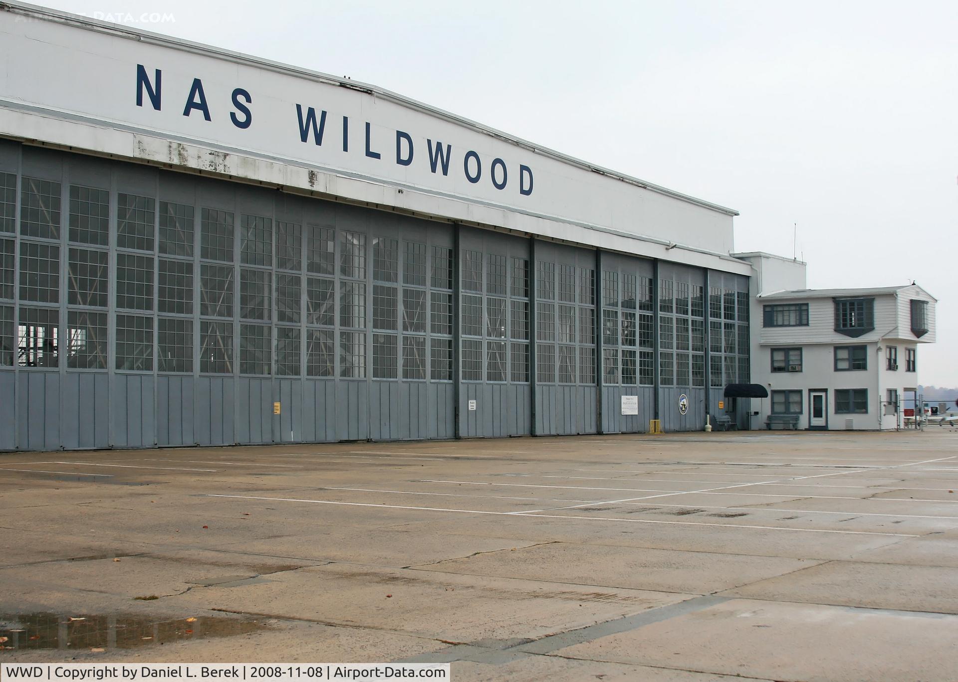Cape May County Airport (WWD) - This is the historic hangar, which gave this airport its WWD moniker.  This building now houses the wonderful NAS Wildwood Foundation Museum.
