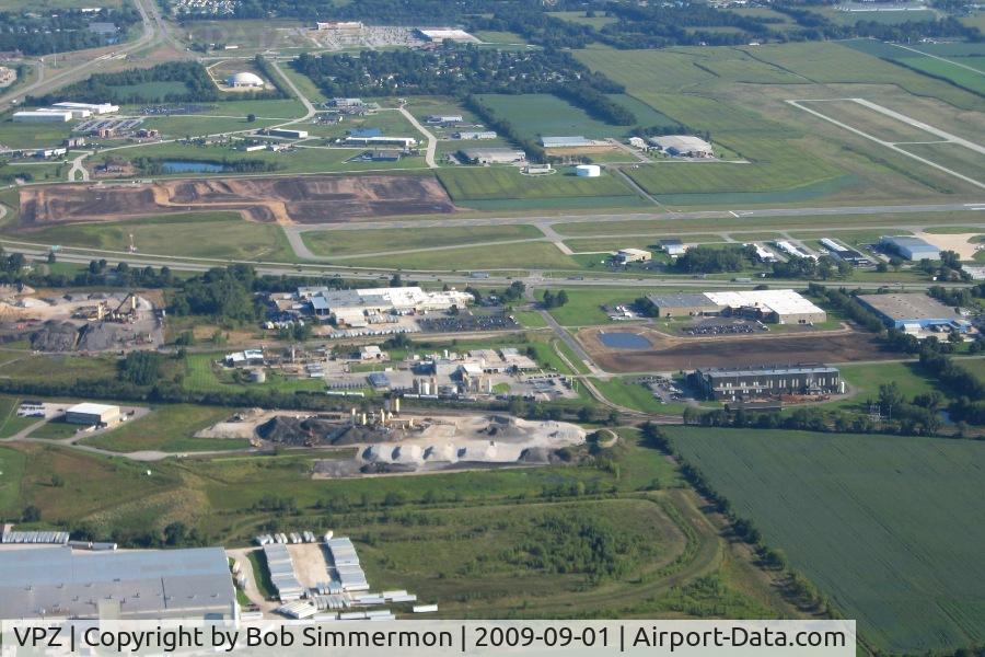 Porter County Regional Airport (VPZ) - New construction - looking north