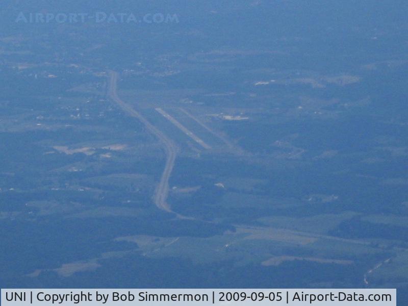 Ohio University Snyder Field Airport (UNI) - Looking east through the summer haze from several miles away.