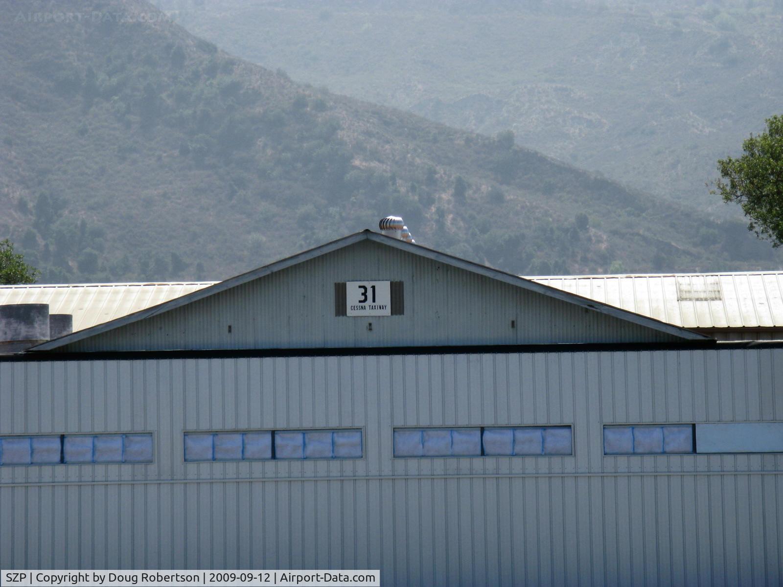 Santa Paula Airport (SZP) - 31 Cessna Taxiway-New aircraft paint shop hangar conversion
