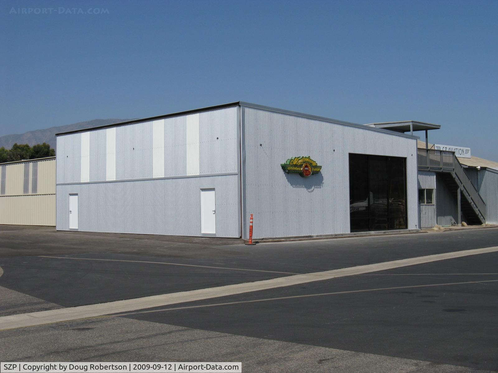 Santa Paula Airport (SZP) - New hangar-windows installed today.