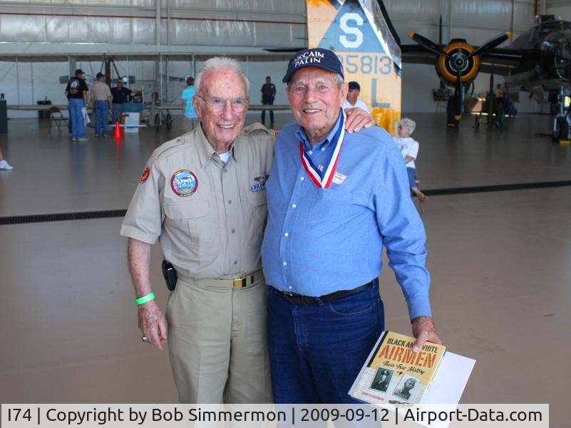 Grimes Field Airport (I74) - Veterans of WW2, B17 pilot Herb Johns, who flew 35 missions over Europe, and Bill Simmermon, US Navy - Europe and Pacific.  The event was MERFI (See Website)