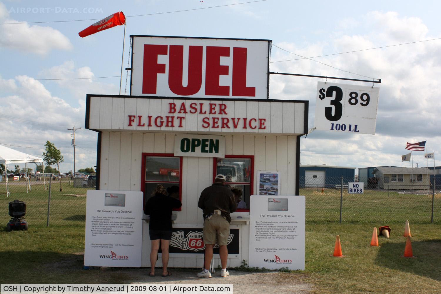 Wittman Regional Airport (OSH) - Basler Flight Service fuel payment booth