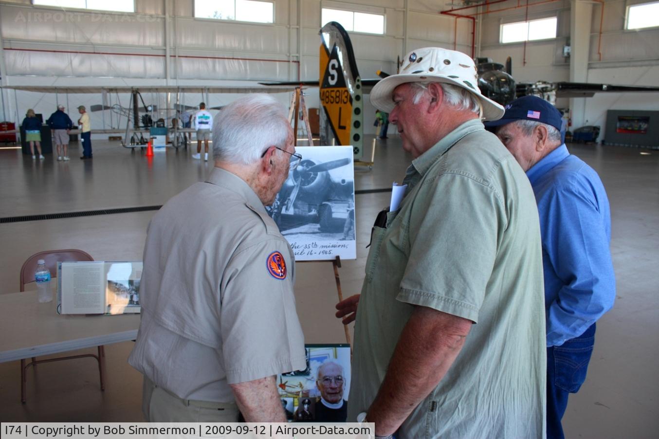 Grimes Field Airport (I74) - Herb Heilbrun, WW2 B17 pilot discussing his experiences at the MERFI event, Urbana, Ohio.
