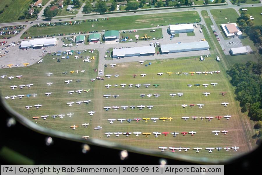 Grimes Field Airport (I74) - Overflying MERFI event in B17 N3139G.