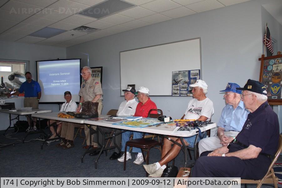 Grimes Field Airport (I74) - Veterans Seminar, John Heilbrun standing, during the MERFI event.
