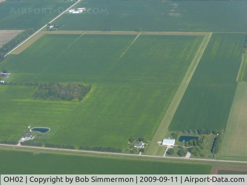 OH02 Airport - Looking east from 2500'.